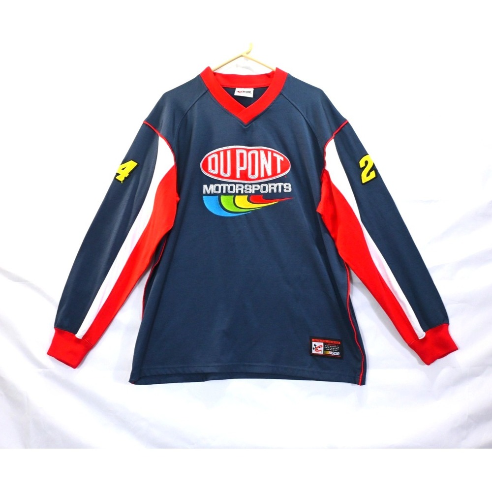 Jeff Gordon Mens Shirt Blue NASCAR Racing Chase Motorsports Advertising 24 Speed